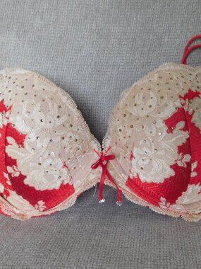 Victoria's Secret Lace and Rhinestone Push-up Bra